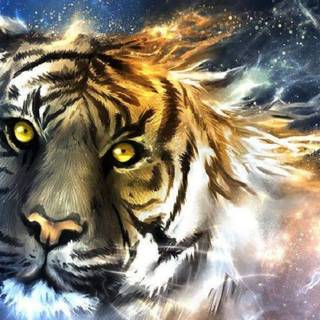 Cosmic tiger wallpaper