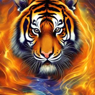 Cosmic tiger wallpaper