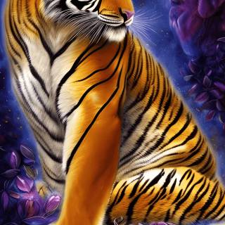 Cosmic tiger wallpaper