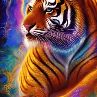 Cosmic tiger wallpaper