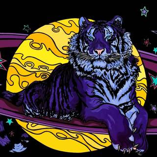 Cosmic tiger wallpaper