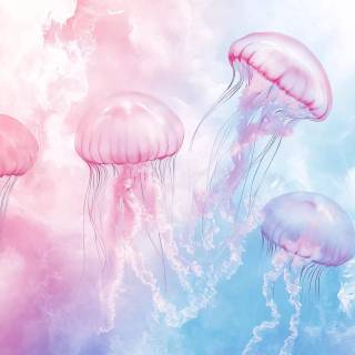 Pink jellyfish 4k wallpaper