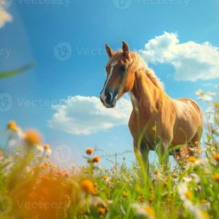 Spring horse wallpaper