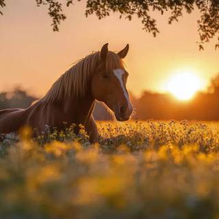 Spring horse wallpaper