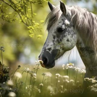 Spring horse wallpaper