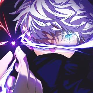 Satoru Gojo's blue eyes wallpaper