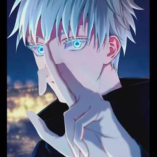 Satoru Gojo's blue eyes wallpaper