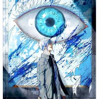 Satoru Gojo's blue eyes wallpaper
