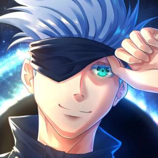 Satoru Gojo's blue eyes wallpaper