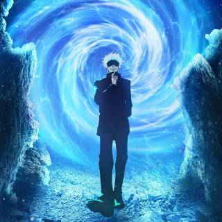 Satoru Gojo's blue eyes wallpaper