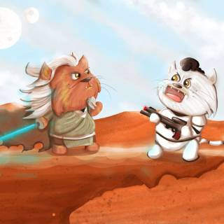 Star Wars cats wallpaper