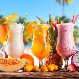 Tropical drinks wallpaper