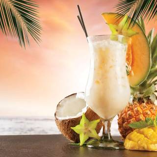 Tropical drinks wallpaper