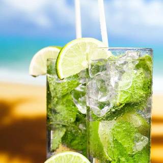 Tropical drinks wallpaper