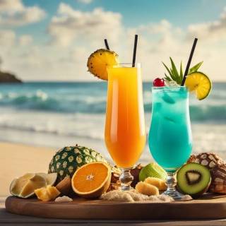 Tropical drinks wallpaper