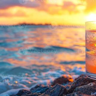 Tropical drinks wallpaper