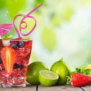 Tropical drinks wallpaper