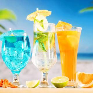 Tropical drinks wallpaper