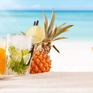 Tropical drinks wallpaper