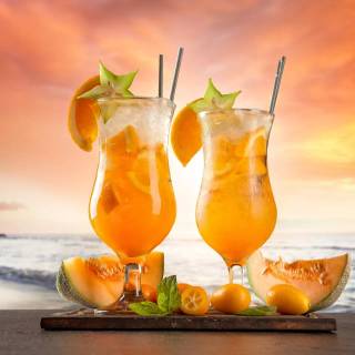 Tropical drinks wallpaper