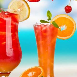 Tropical drinks wallpaper