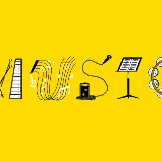 Yellow music wallpaper