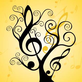 Yellow music wallpaper