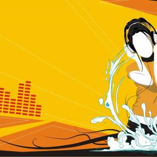 Yellow music wallpaper