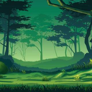 Drawn forest wallpaper