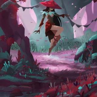 Drawn forest wallpaper