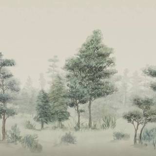 Drawn forest wallpaper