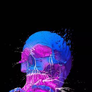 Skull heart broken wallpaper