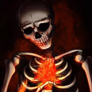 Skull heart broken wallpaper