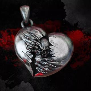 Skull heart broken wallpaper