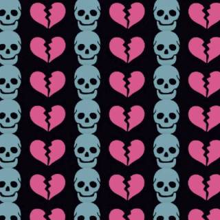 Skull heart broken wallpaper