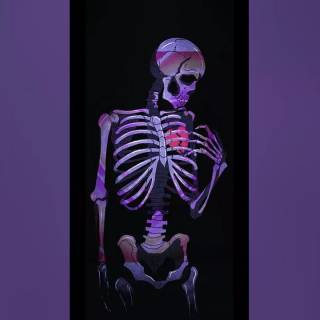 Skull heart broken wallpaper