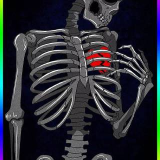 Skull heart broken wallpaper