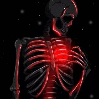 Skull heart broken wallpaper