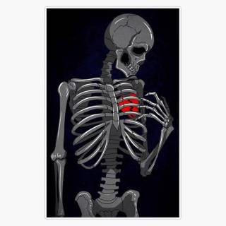 Skull heart broken wallpaper