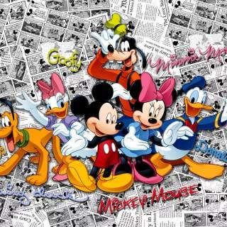 Mickey Mouse and Minnie Mouse wallpaper