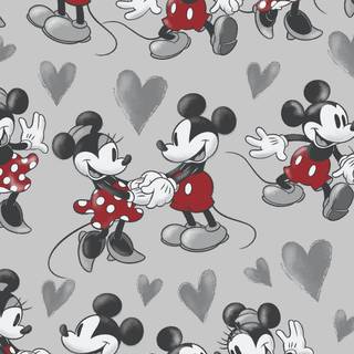 Mickey Mouse and Minnie Mouse wallpaper