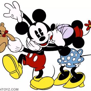 Mickey Mouse and Minnie Mouse wallpaper