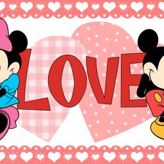 Mickey Mouse and Minnie Mouse wallpaper
