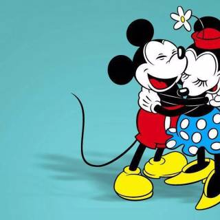 Mickey Mouse and Minnie Mouse wallpaper