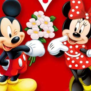 Mickey Mouse and Minnie Mouse wallpaper
