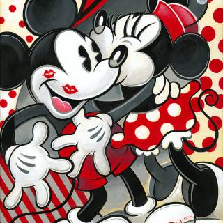 Mickey Mouse and Minnie Mouse wallpaper