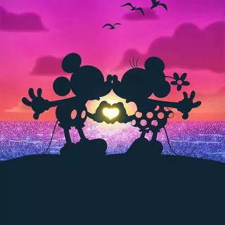 Mickey Mouse and Minnie Mouse wallpaper