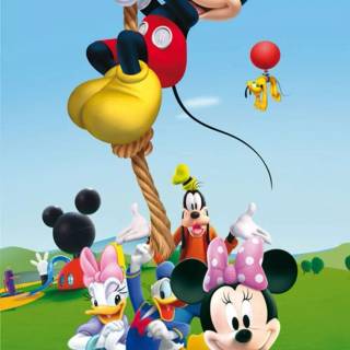 Mickey Mouse and Minnie Mouse wallpaper