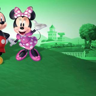 Mickey Mouse and Minnie Mouse wallpaper