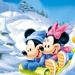 Mickey Mouse and Minnie Mouse wallpaper
